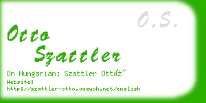 otto szattler business card